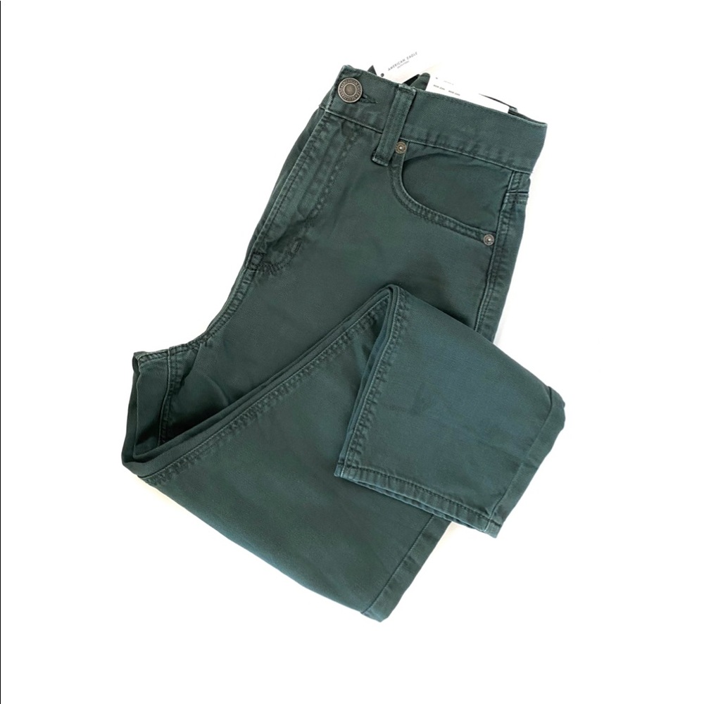 American Eagle Green Mom Jeans